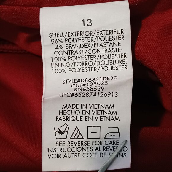 NEW Speechless Juniors Illusion Neckline Mini Fit & Flare Mini Dress Red Size 13 - Picture 8 of 13